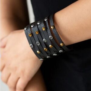 Paparazzi Go-Getter Glamorous Black Urban Bracelet
